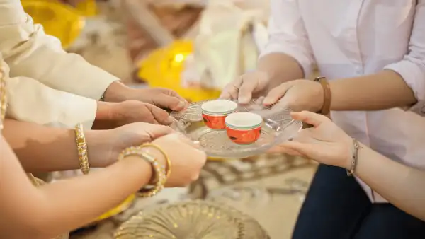A tea ceremony being conducted