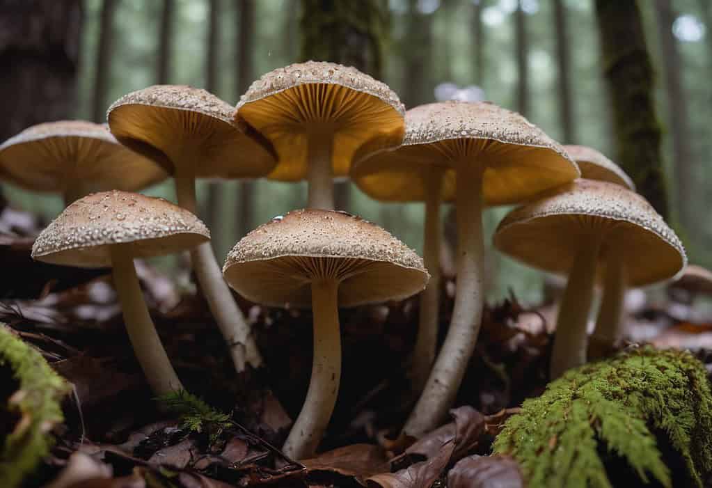 magic mushroom in the  nature