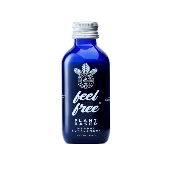 feel free tonic bottle package in royal blue color
