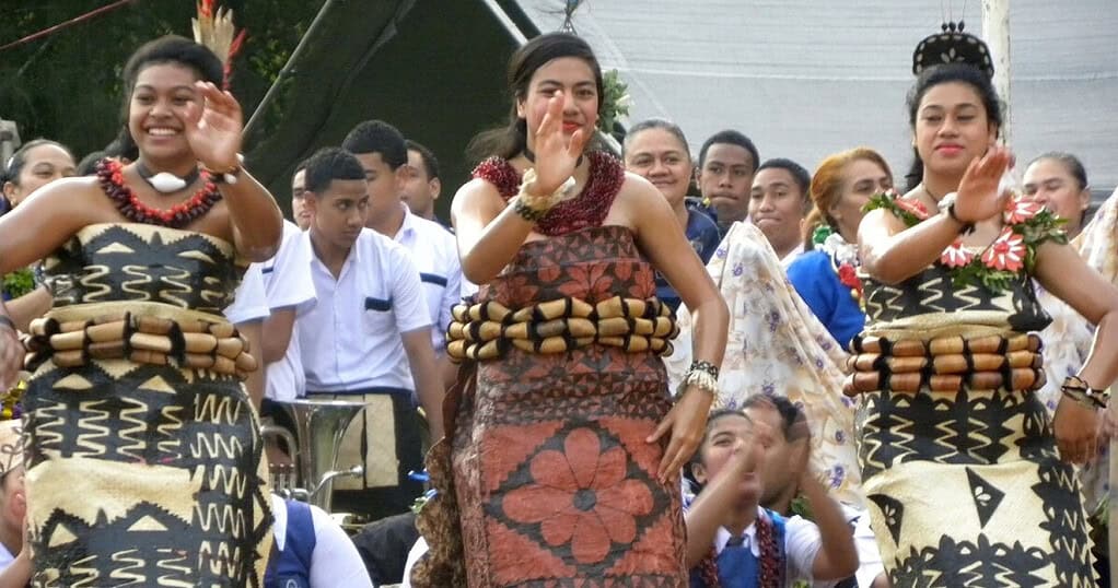 Tongan dancers at a festival